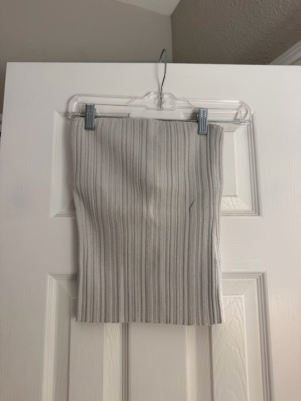 Madewell Light Gray Ribbed Mini Skirt